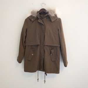 Jocelyn Fur Hood Army Parka